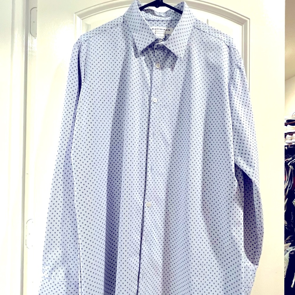 Mizzen and Main Mens Dress Shirt - Large Trim